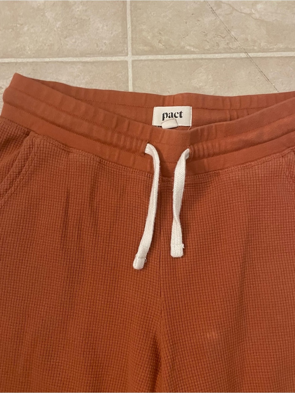 Pact Organic Women's Waffle Texture Lounge Pants with Raw Edge size Small - Picture 3 of 11
